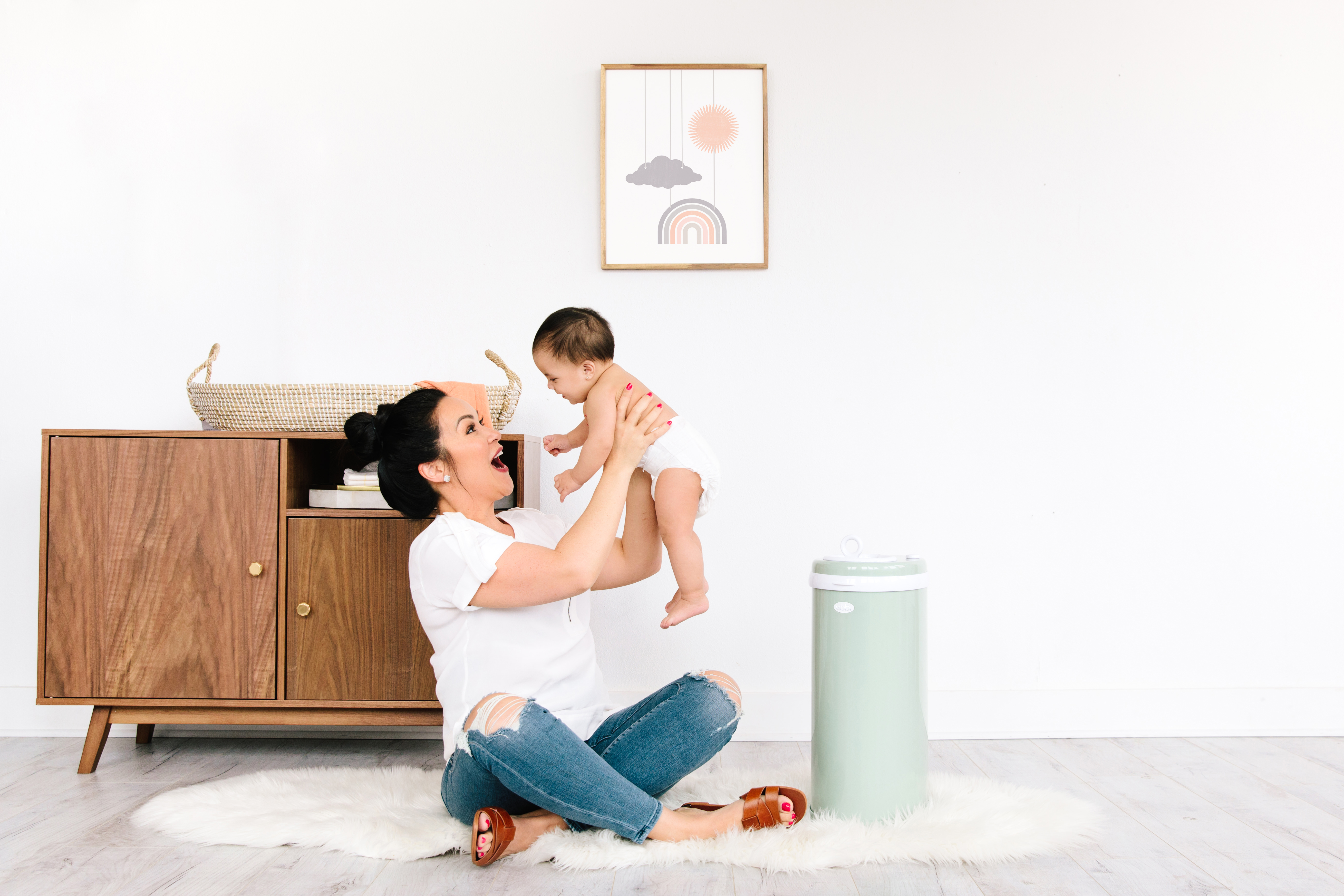Diaper Pail Sage - 3
