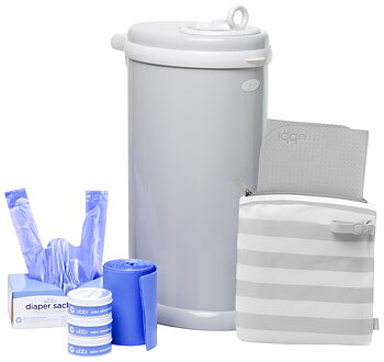 Diaper Pail Gift Set Gray