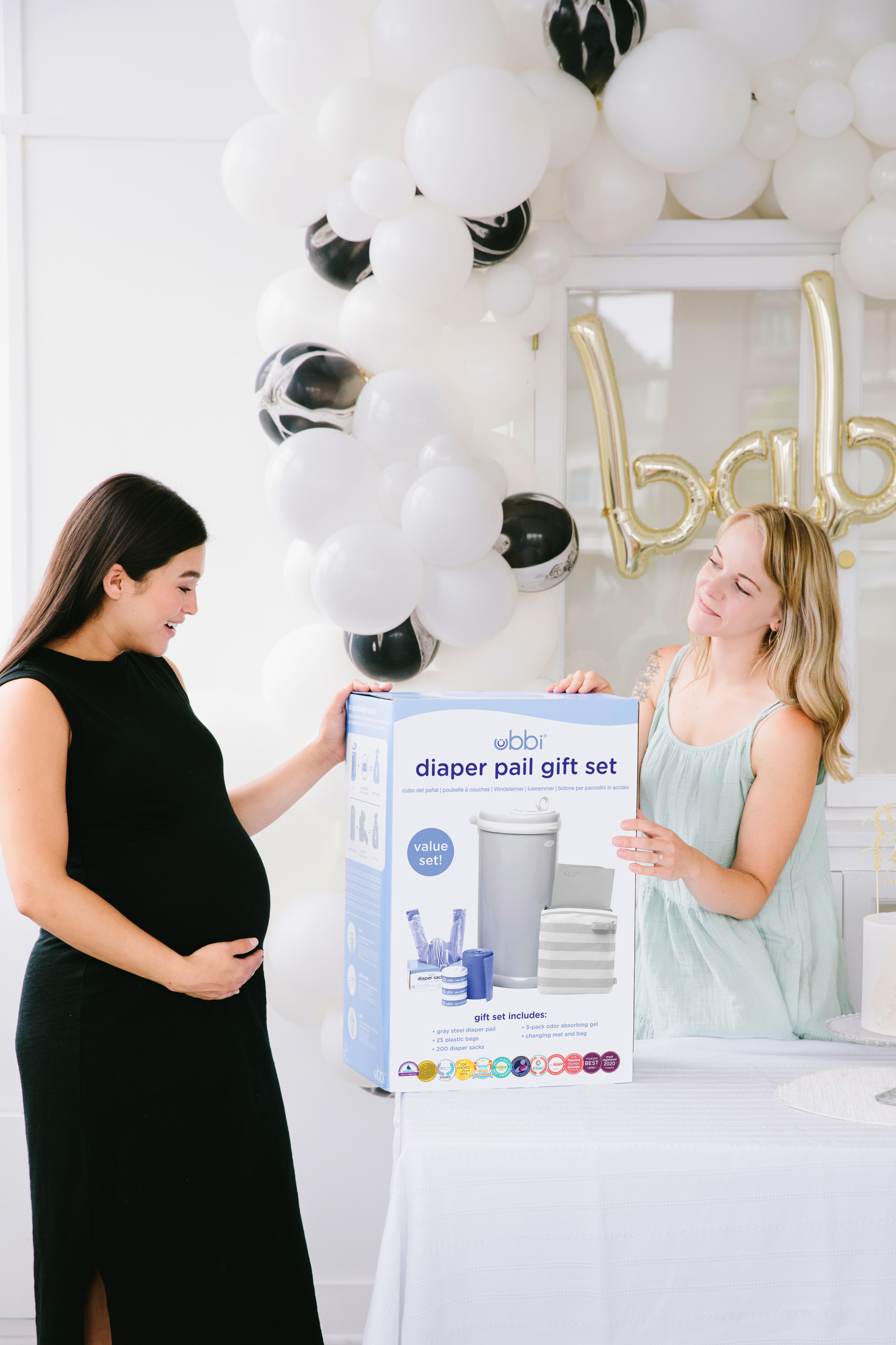 Diaper Pail Gift Set Gray - 7