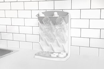 Vertical Bottle Drying Rack Gray