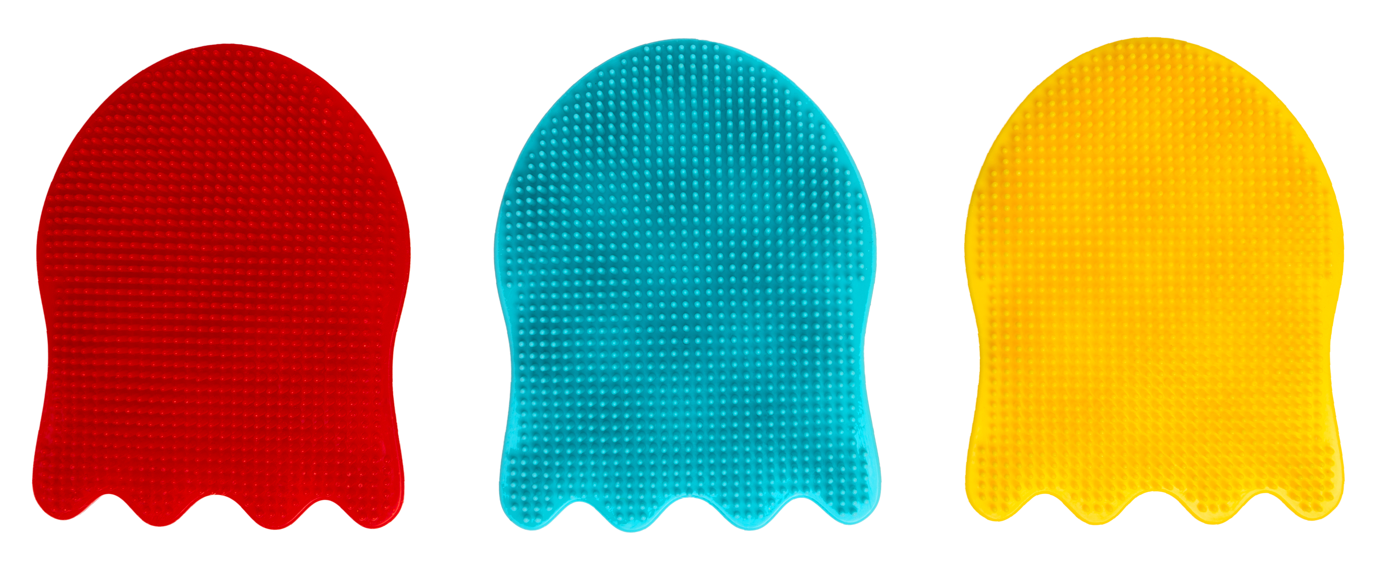 Silicone Bath Sponges Red, Blue, Yellow