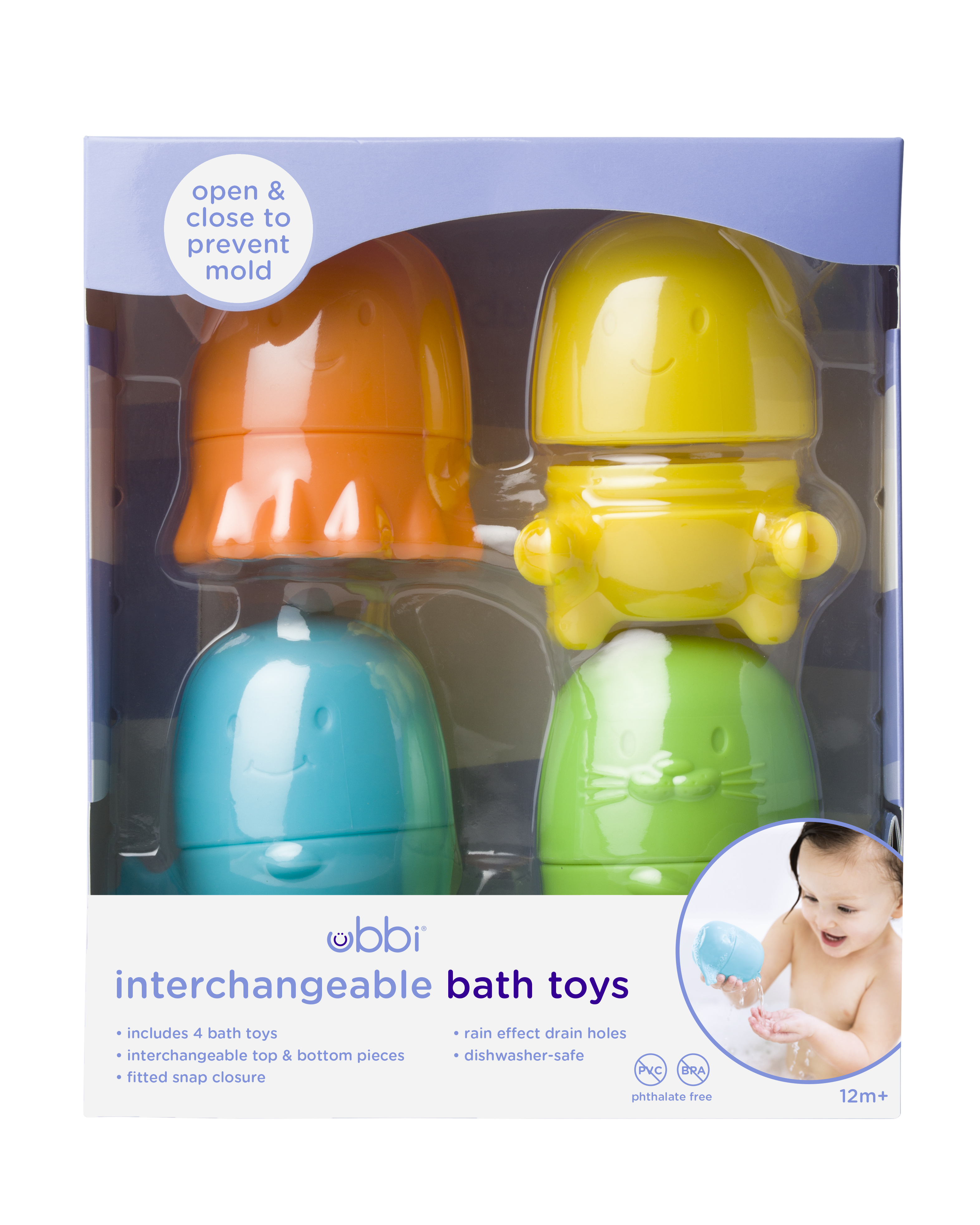 Interchangeable Bath Toys Multi - 3