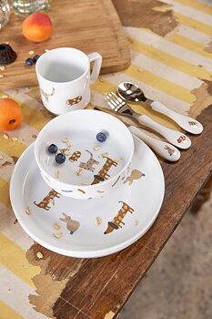 Lässig Dish Set Porcelain/Silicone Little Mateys Royal Blue