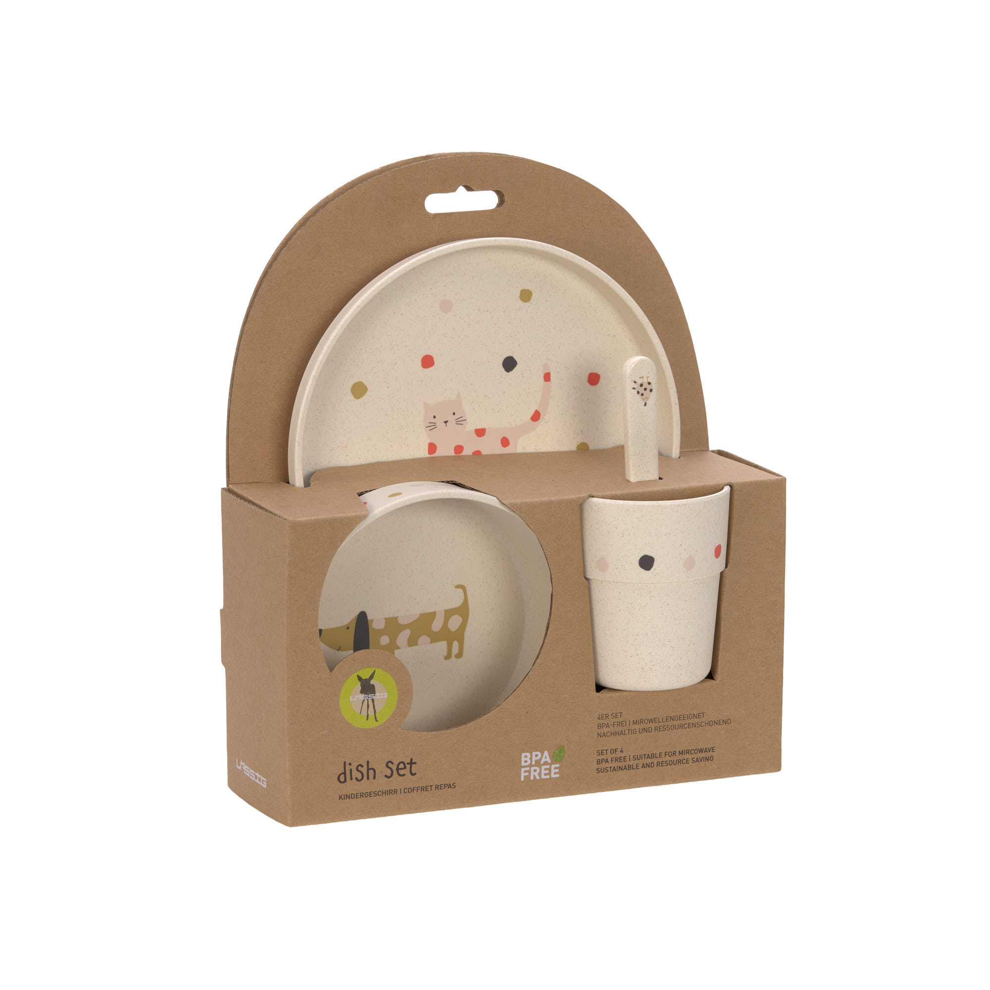 Lässig Dish Set PP/Cellulose Little Mateys Spicy Orange - 17
