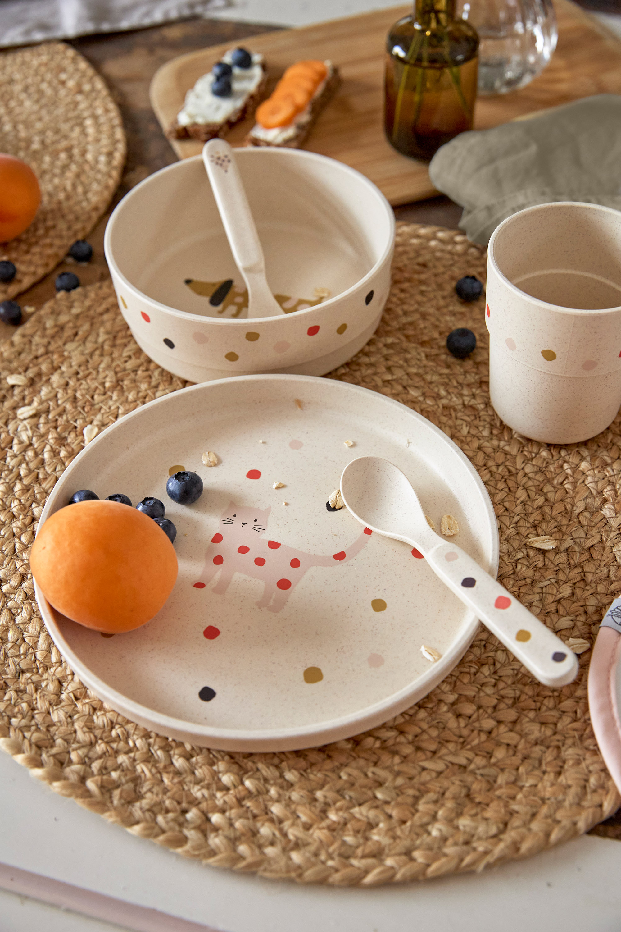 Lässig Dish Set PP/Cellulose Little Mateys Spicy Orange - 15