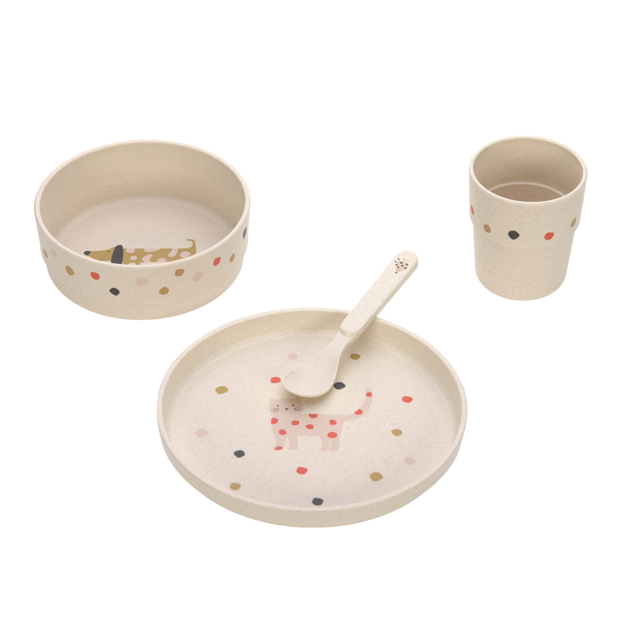 Lässig Dish Set PP/Cellulose Little Mateys Spicy Orange - 16