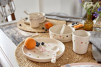 Lässig Dish Set PP/Cellulose Little Mateys Spicy Orange