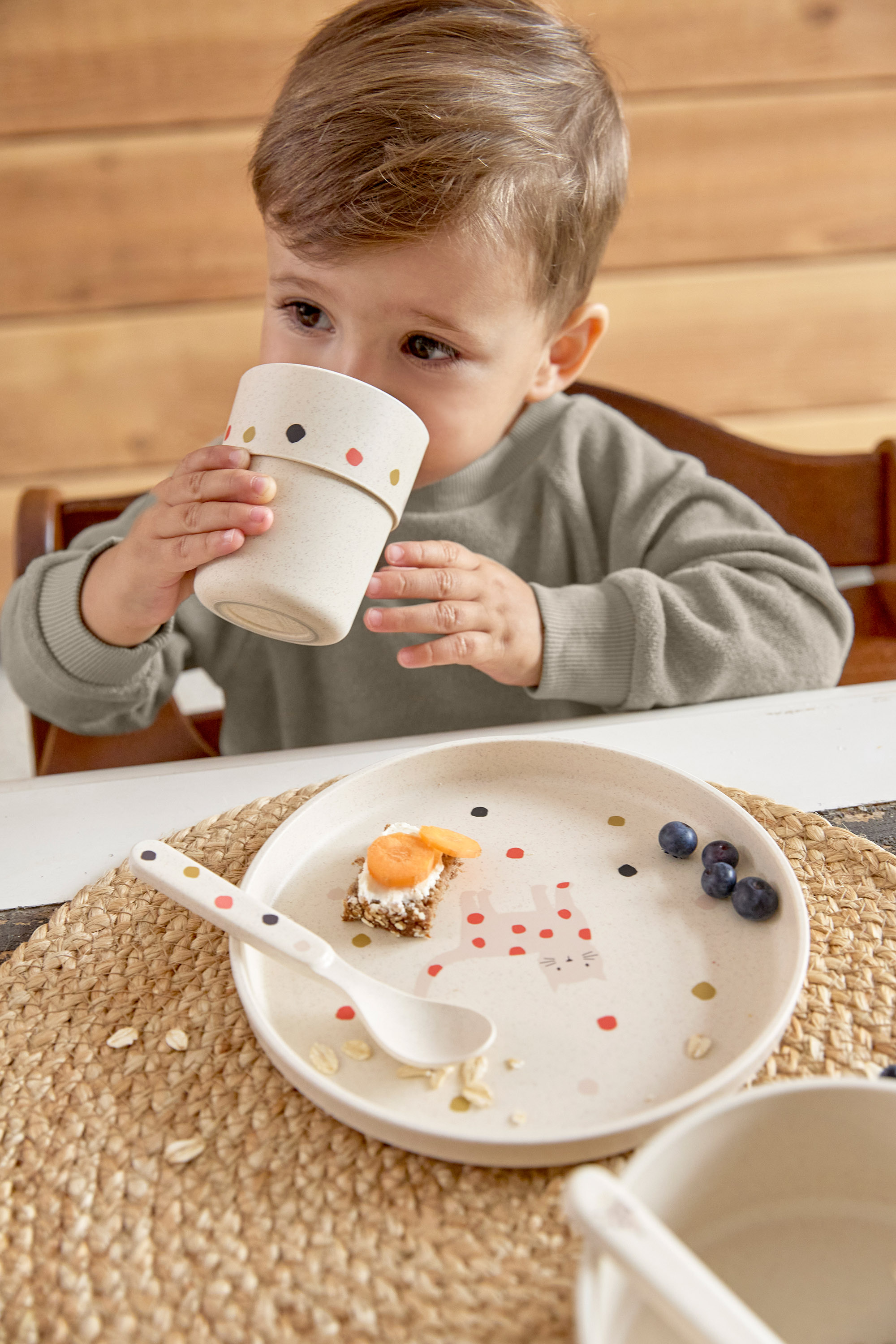 Lässig Dish Set PP/Cellulose Little Mateys Spicy Orange - 18