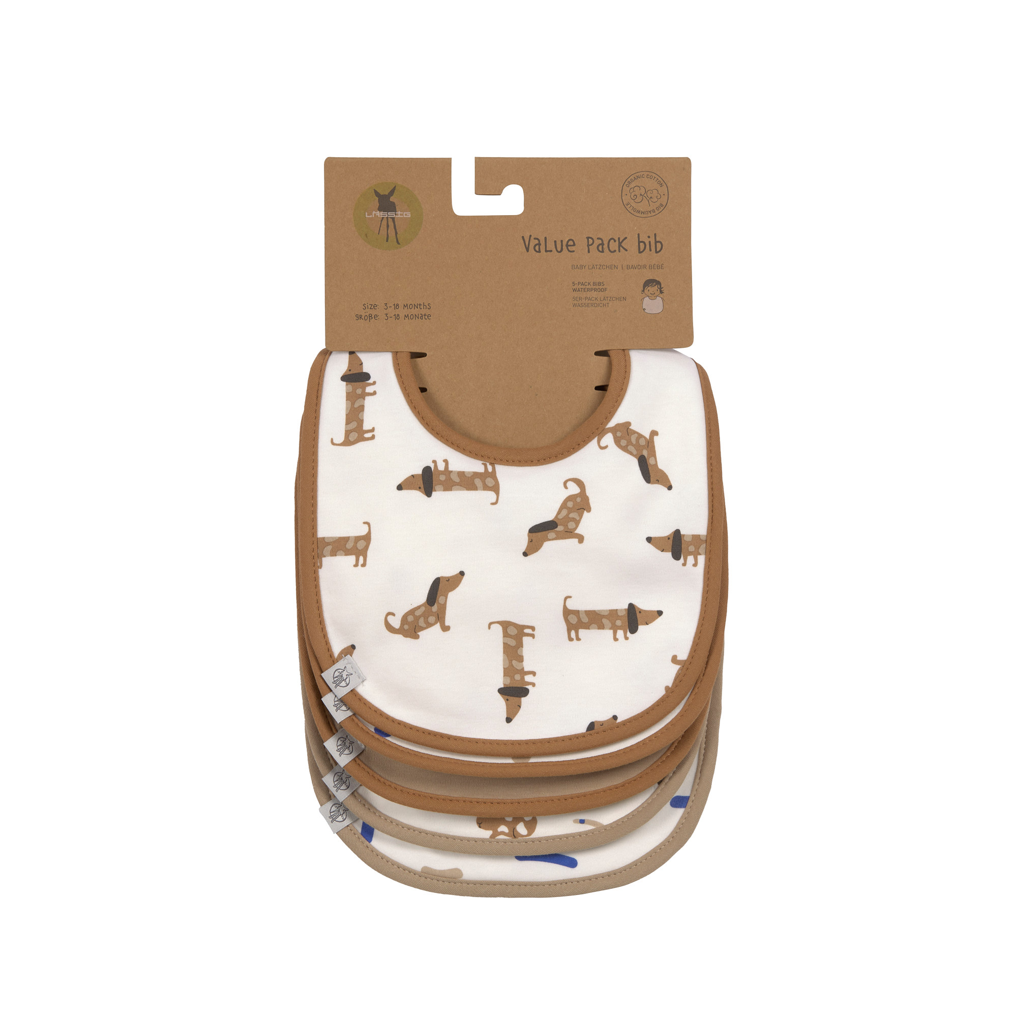 Lässig Value Pack Bib 5 pcs Little Mateys Royal Blue, 3-18 månader - 15
