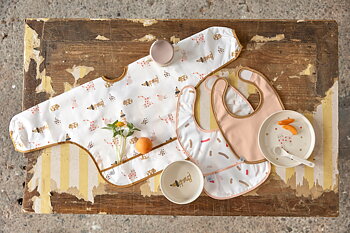 Lässig Long Sleeve Bib 2 pcs Little Mateys Spicy Orange