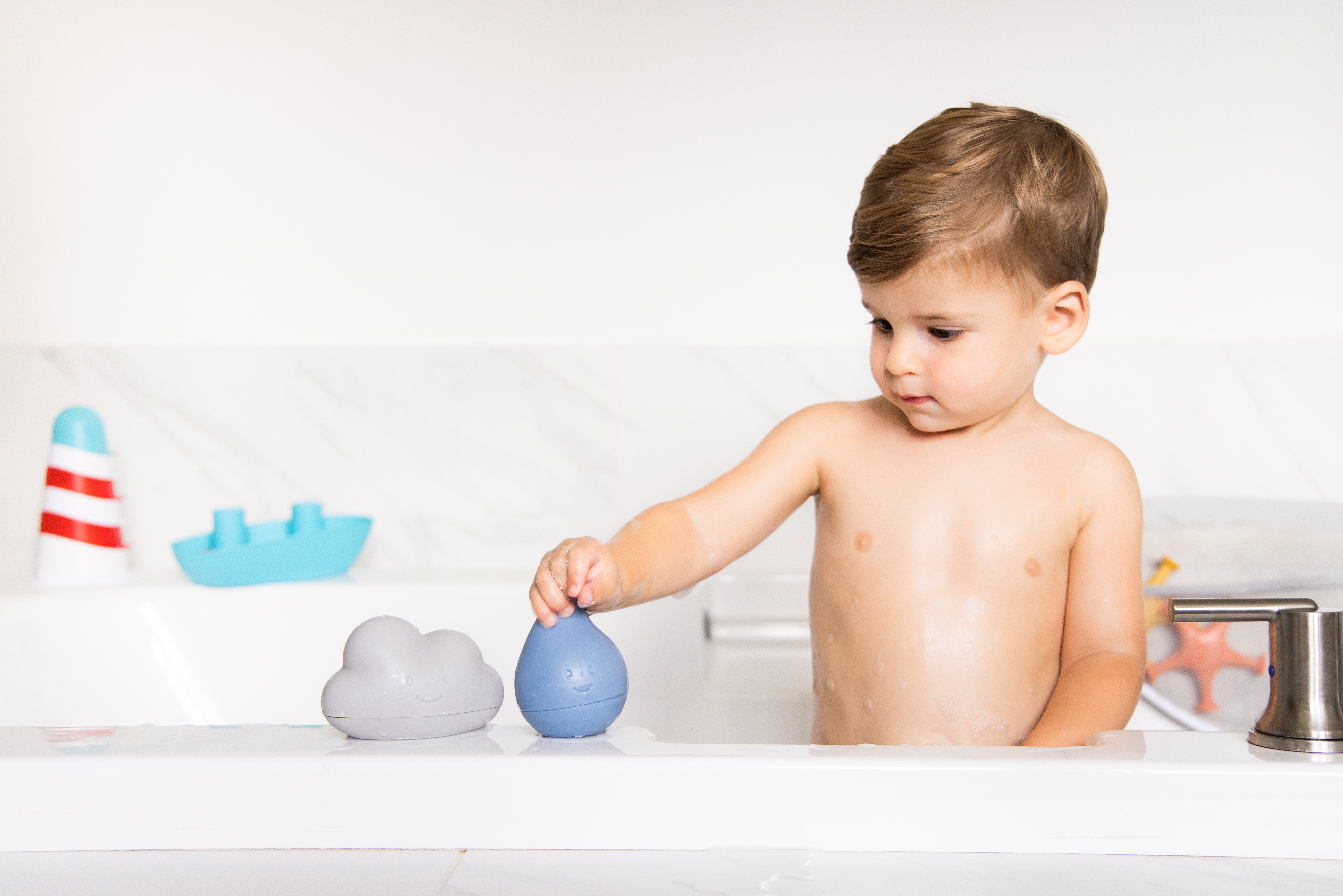 Cloud and Droplet Bath Toys Cloudy Blue - 3