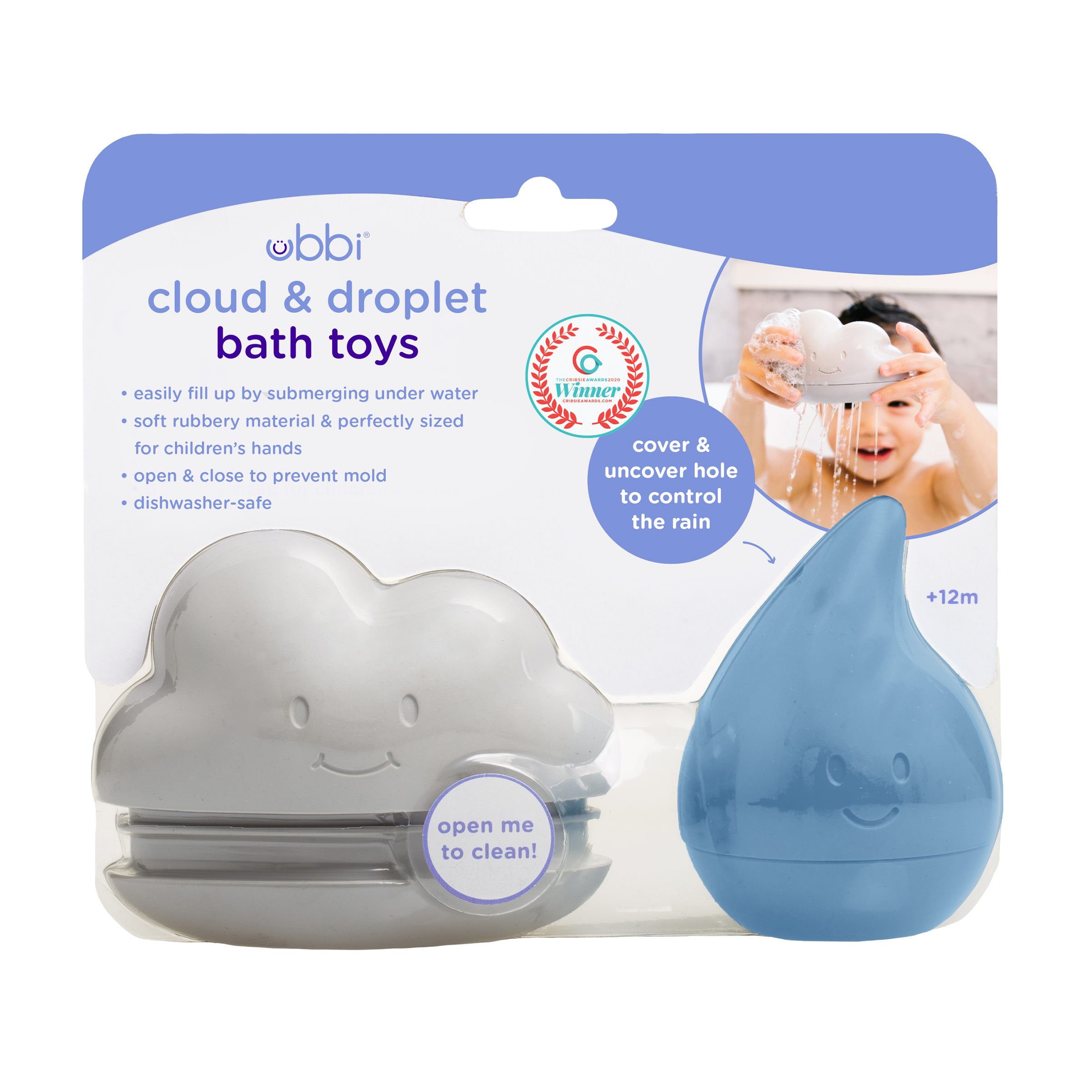 Cloud and Droplet Bath Toys Cloudy Blue - 2