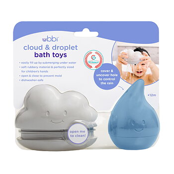 Cloud and Droplet Bath Toys Cloudy Blue