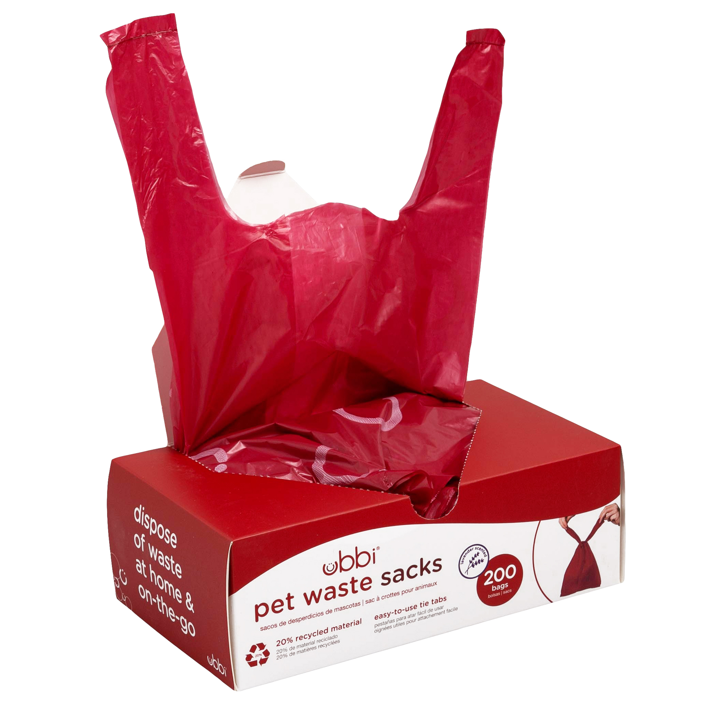 Pet Waste Sacks - 200 Count Red