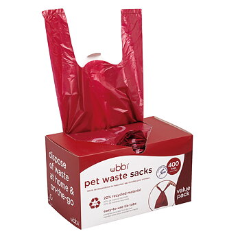 Pet Waste Sacks - 400 Count Red