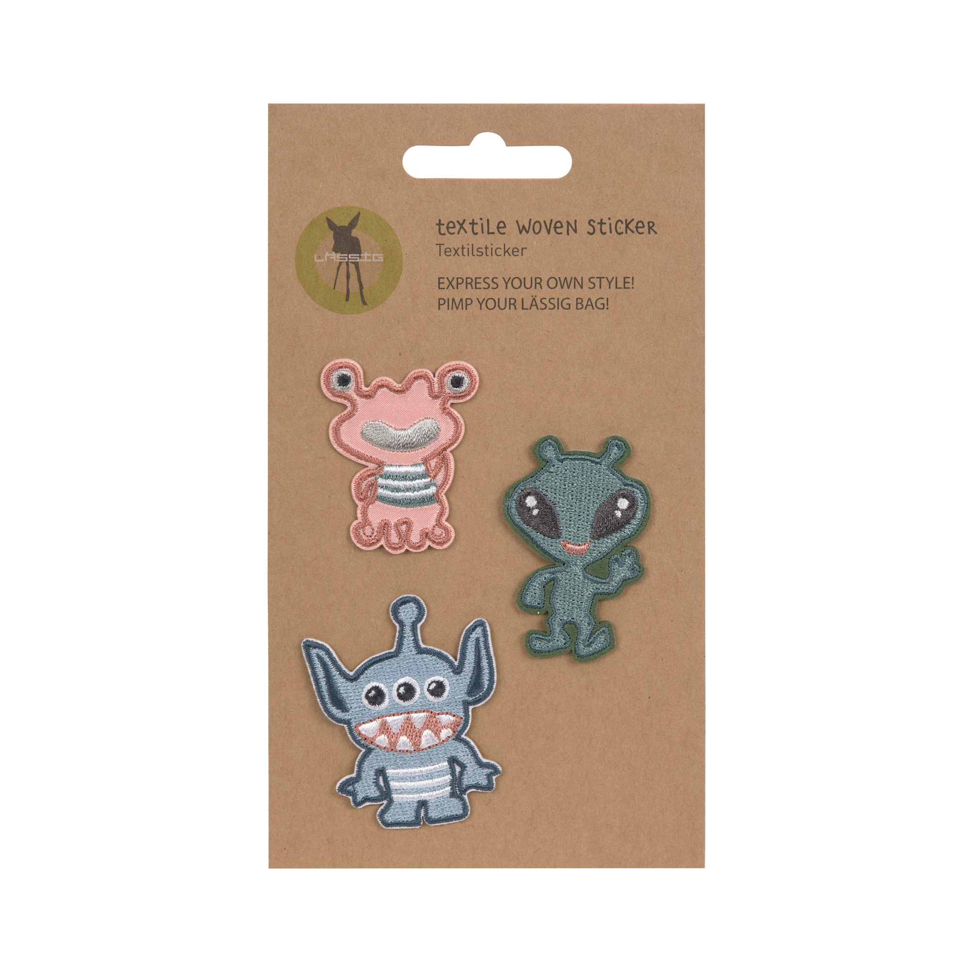 Lässig Textile Woven Sticker Stick on Monster - 9