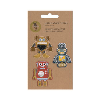 Lässig Textile Woven Sticker Stick on Robots