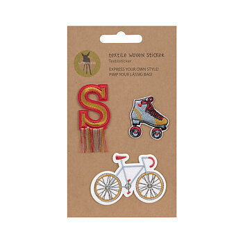 Lässig Textile Woven Sticker Stick on Bike