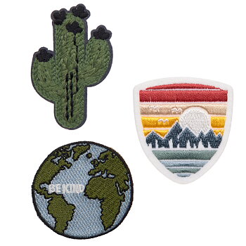 Lässig Textile Woven Sticker Stick on Worldwide