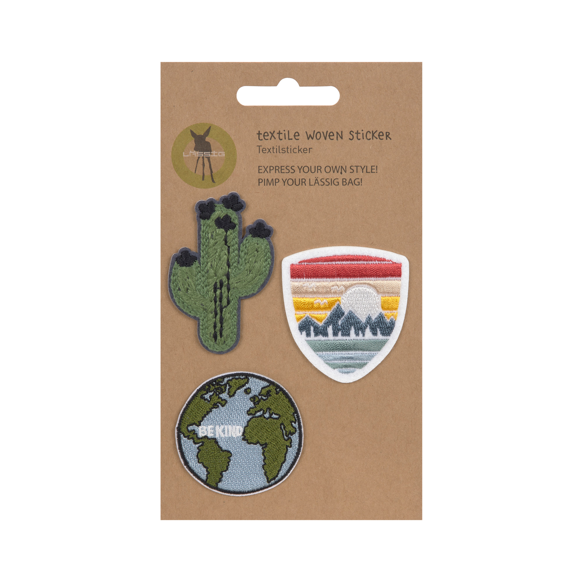 Lässig Textile Woven Sticker Stick on Worldwide - 7