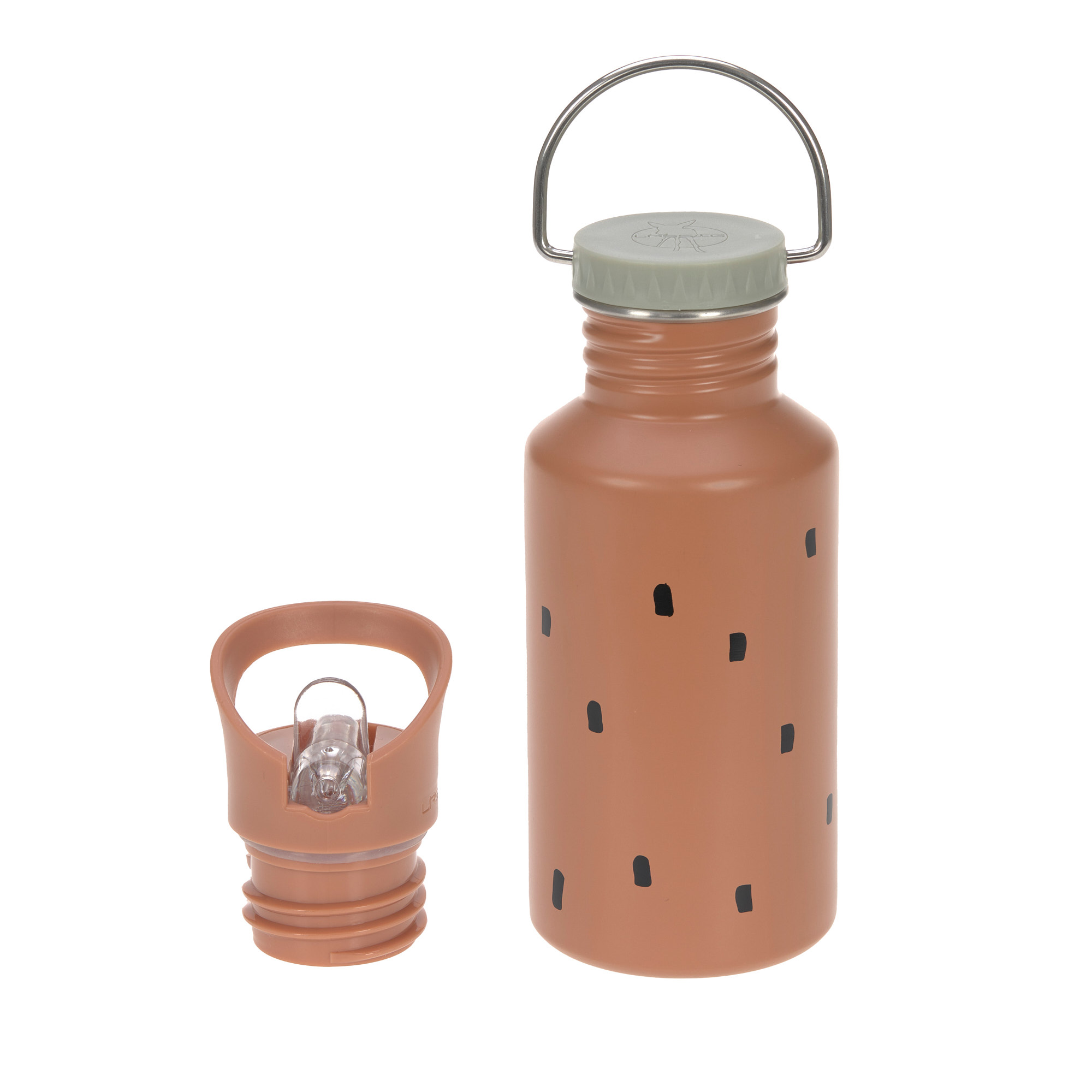 Lässig Bottle Stainless Steel Happy Prints Caramel - 10