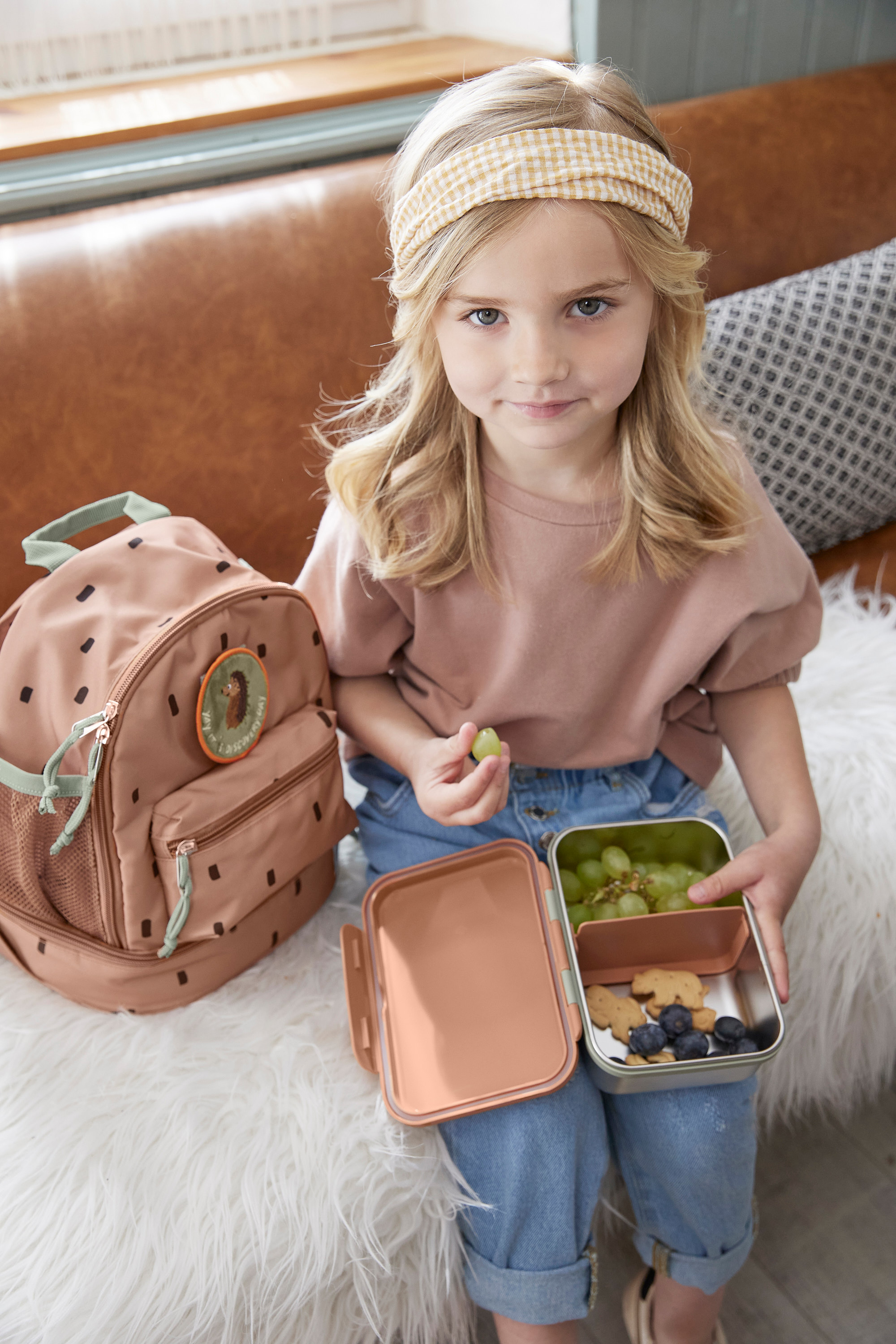 Lässig Lunchbox Stainless Steel Happy Prints Caramel - 2