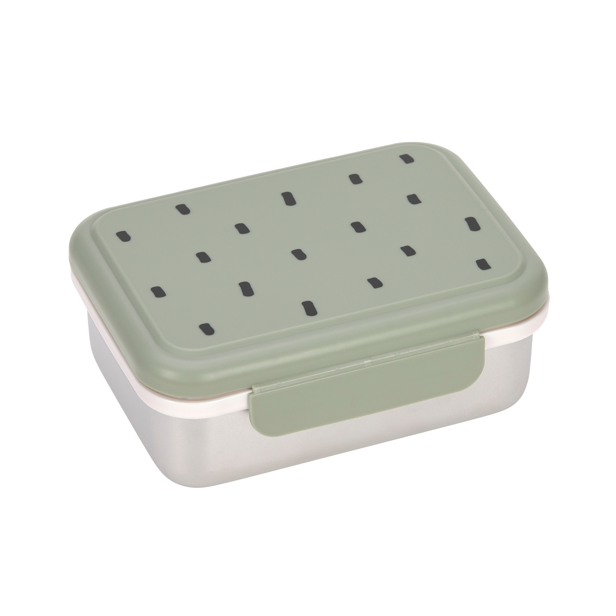 Lässig Lunchbox Stainless Steel Happy Prints Light Olive