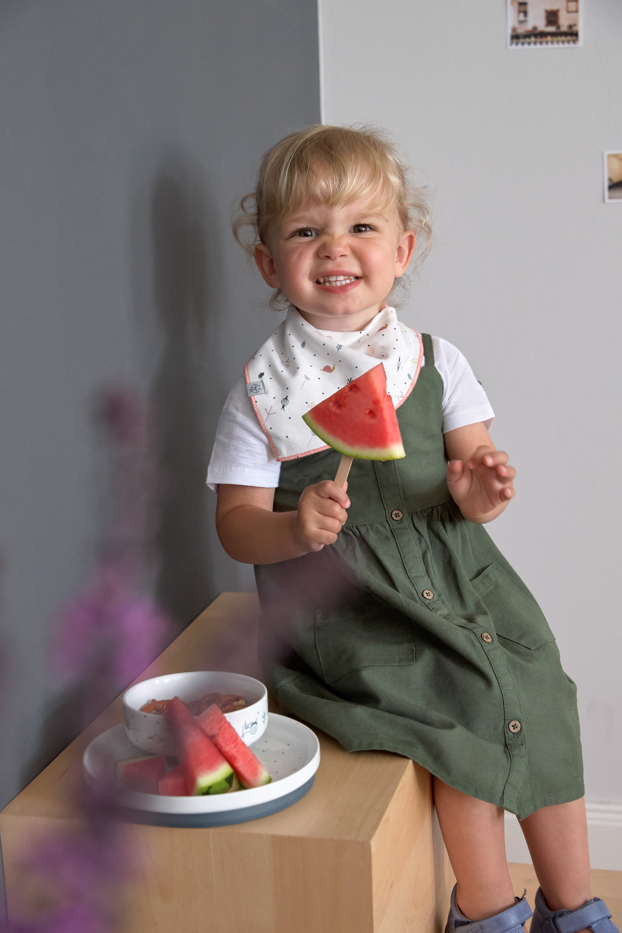 Lässig Dish Set Porcelain/Silicone Garden Explorer Tractor - 9
