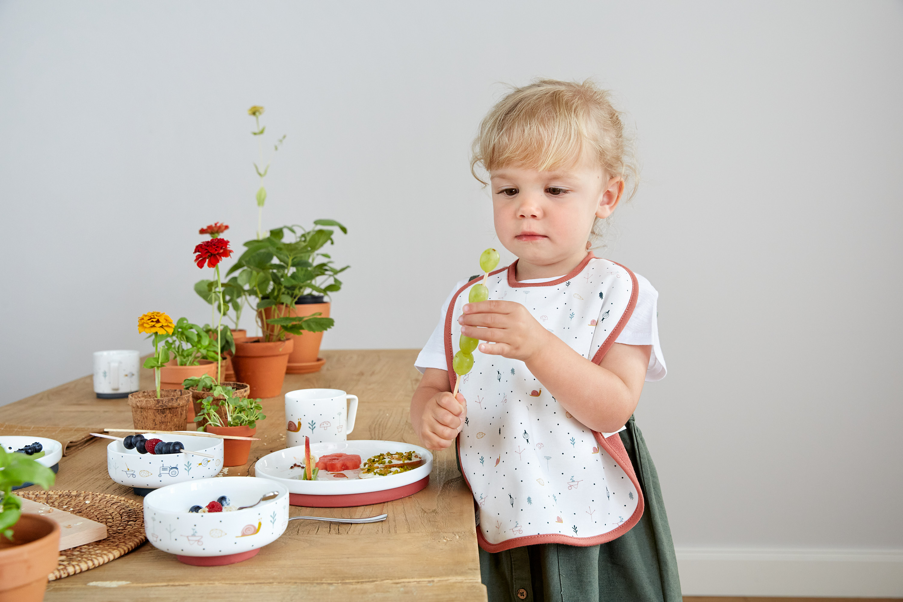 Lässig Dish Set Porcelain/Silicone Garden Explorer Snail - 18