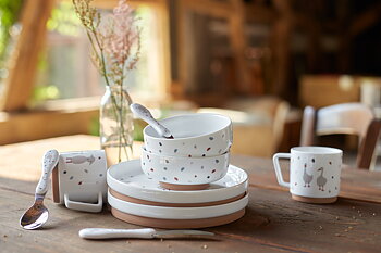 Lässig Dish Set Porcelain/Silicone Tiny Farmer