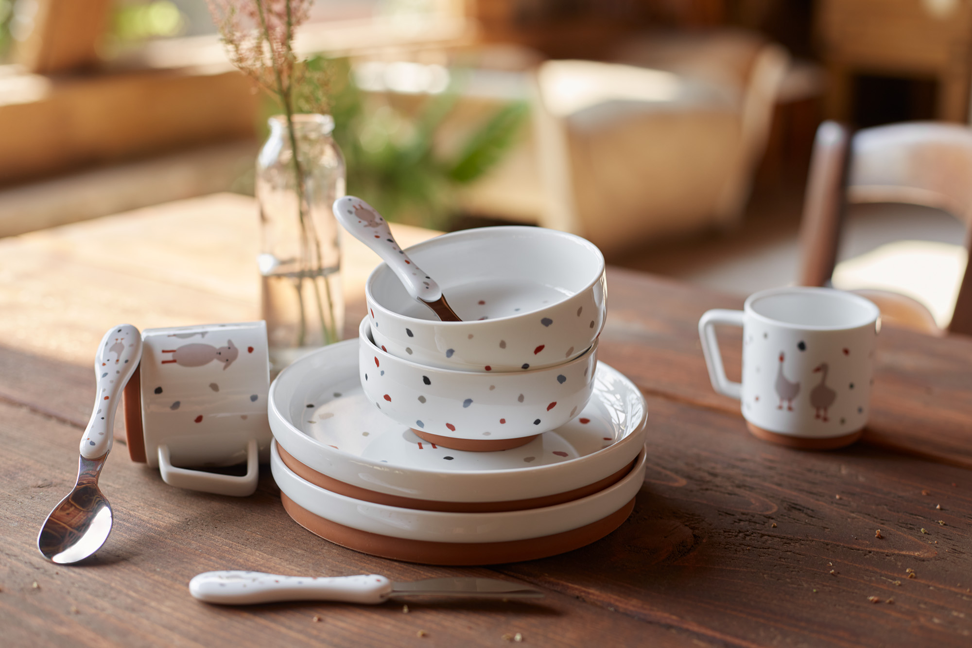 Lässig Dish Set Porcelain/Silicone Tiny Farmer - 10