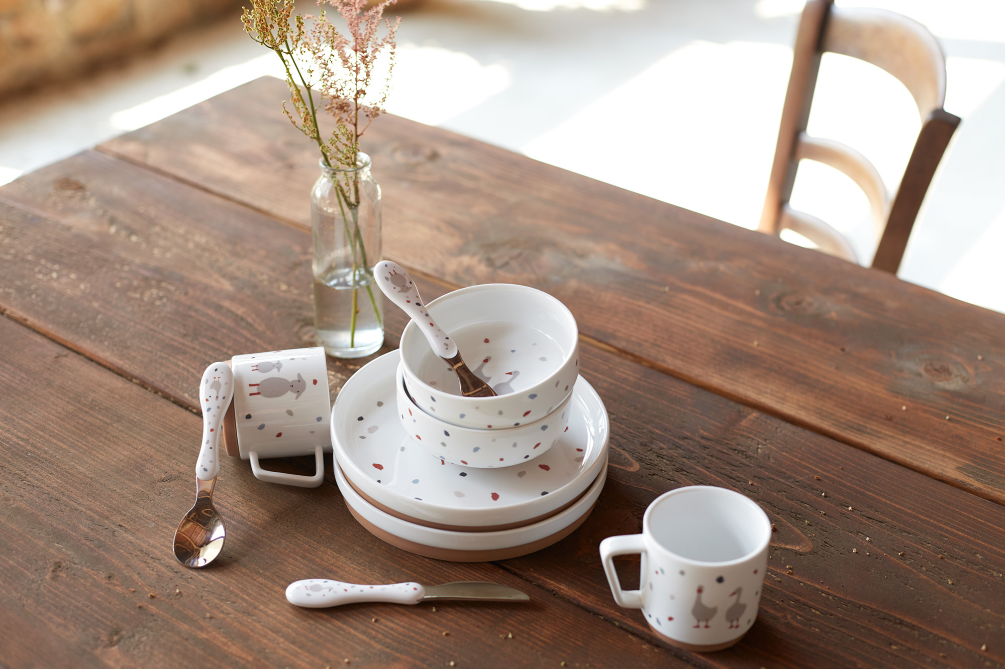 Lässig Dish Set Porcelain/Silicone Tiny Farmer - 45