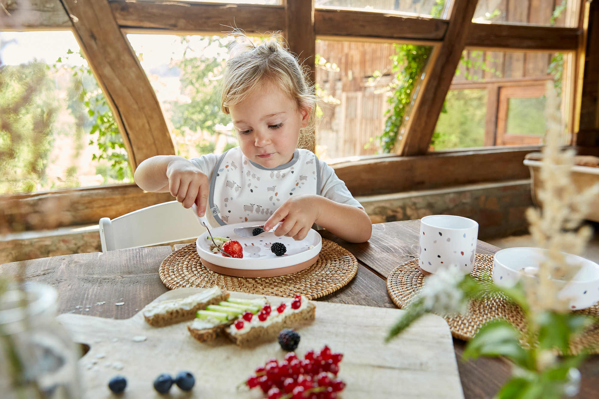 Lässig Dish Set Porcelain/Silicone Tiny Farmer - 30