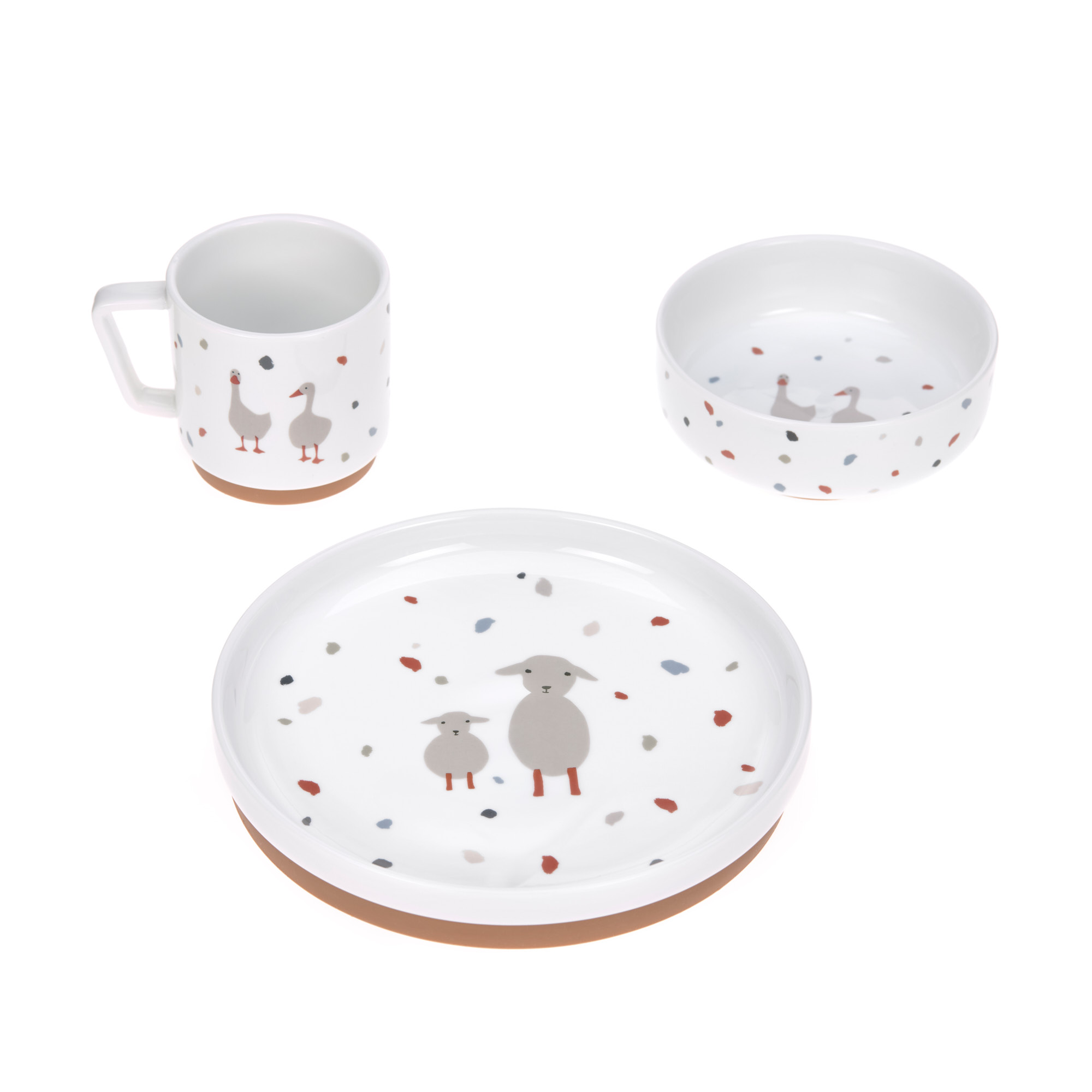 Lässig Dish Set Porcelain/Silicone Tiny Farmer - 42