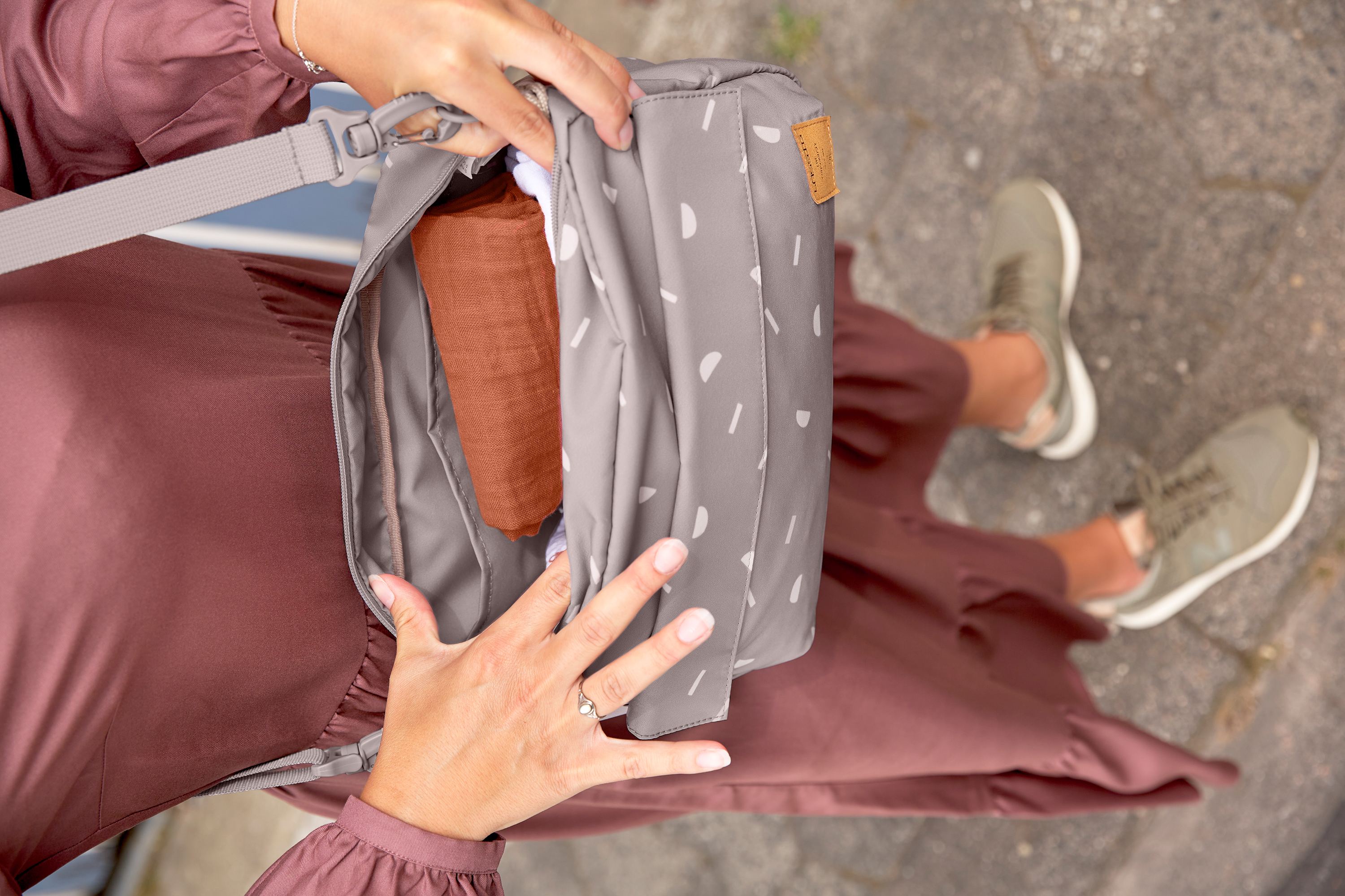Lässig CAS Buggy Organizer Bag Blocks taupe - 17