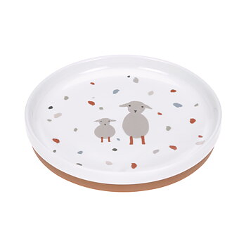 Lässig Plate Porcelain/Silicone Tiny Farmer Sheep/Goose