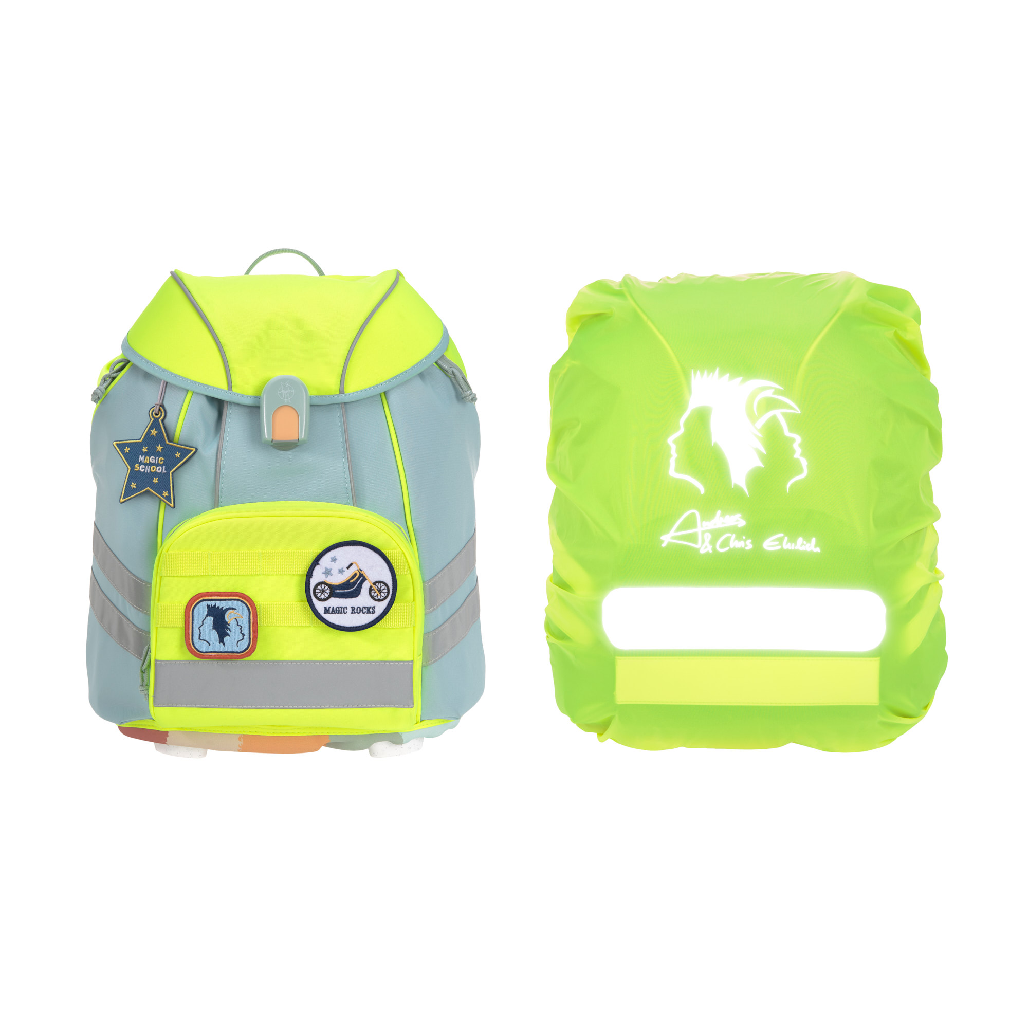 Lässig School Set Flexy Unique Beginner blue/neon-yellow Ehrlich Brothers - 3