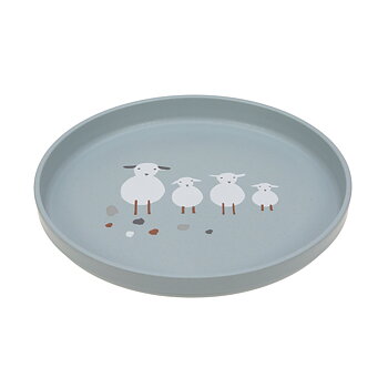 Lässig Plate PP/Cellulose Tiny Farmer Sheep/Goose Blue