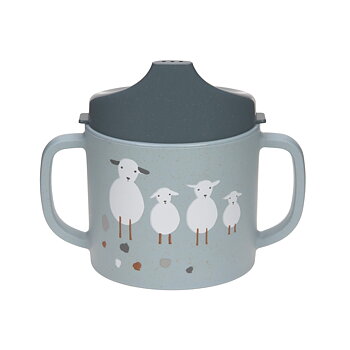 Lässig Sippy Cup PP/Cellulose Tiny Farmer Sheep/Goose Blue