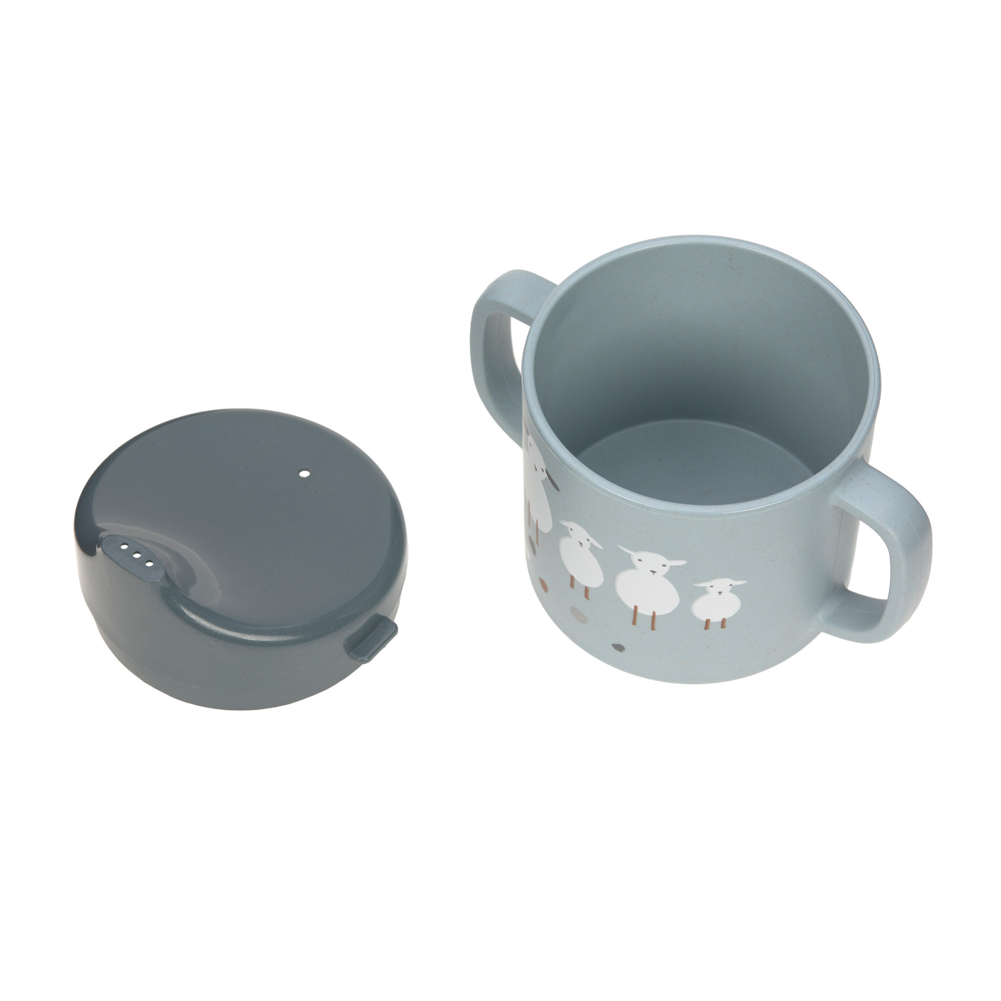 Lässig Sippy Cup PP/Cellulose Tiny Farmer Sheep/Goose Blue - 3