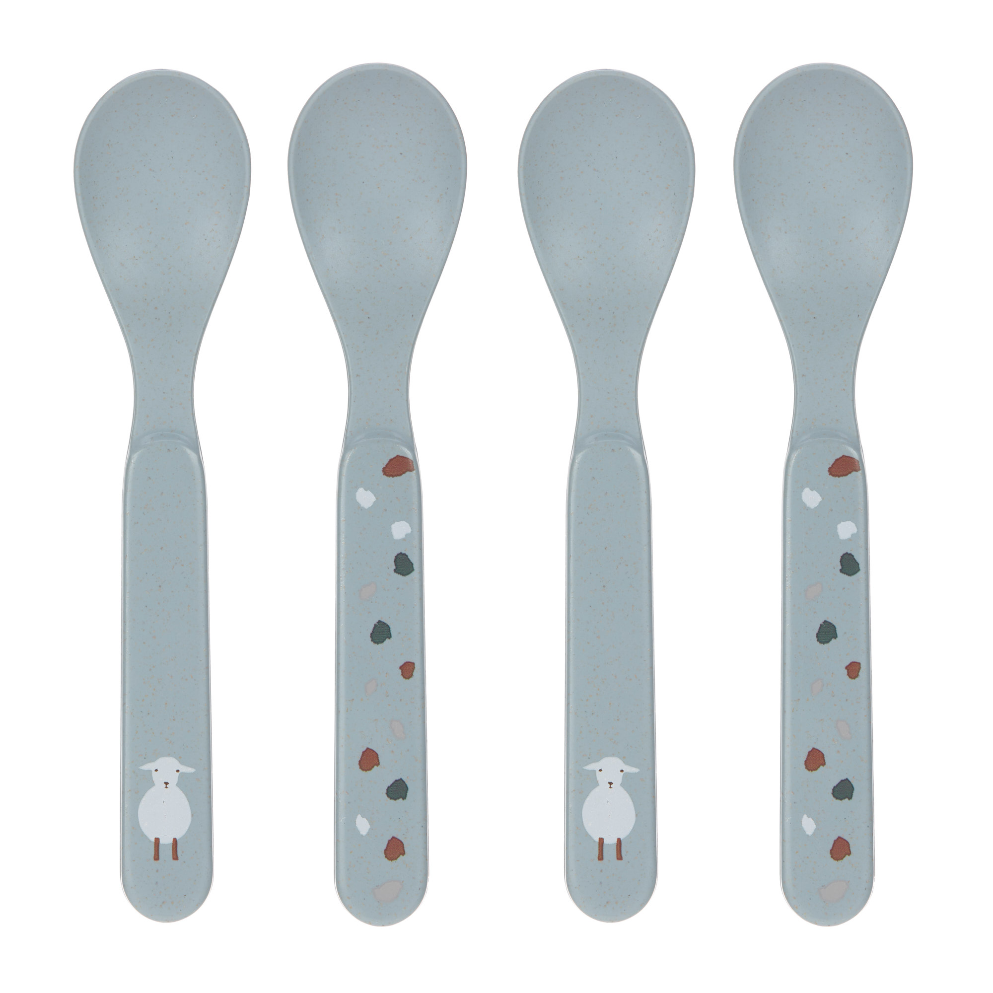 Lässig Spoon Set PP/Cellulose Tiny Farmer Sheep/Goose Blue