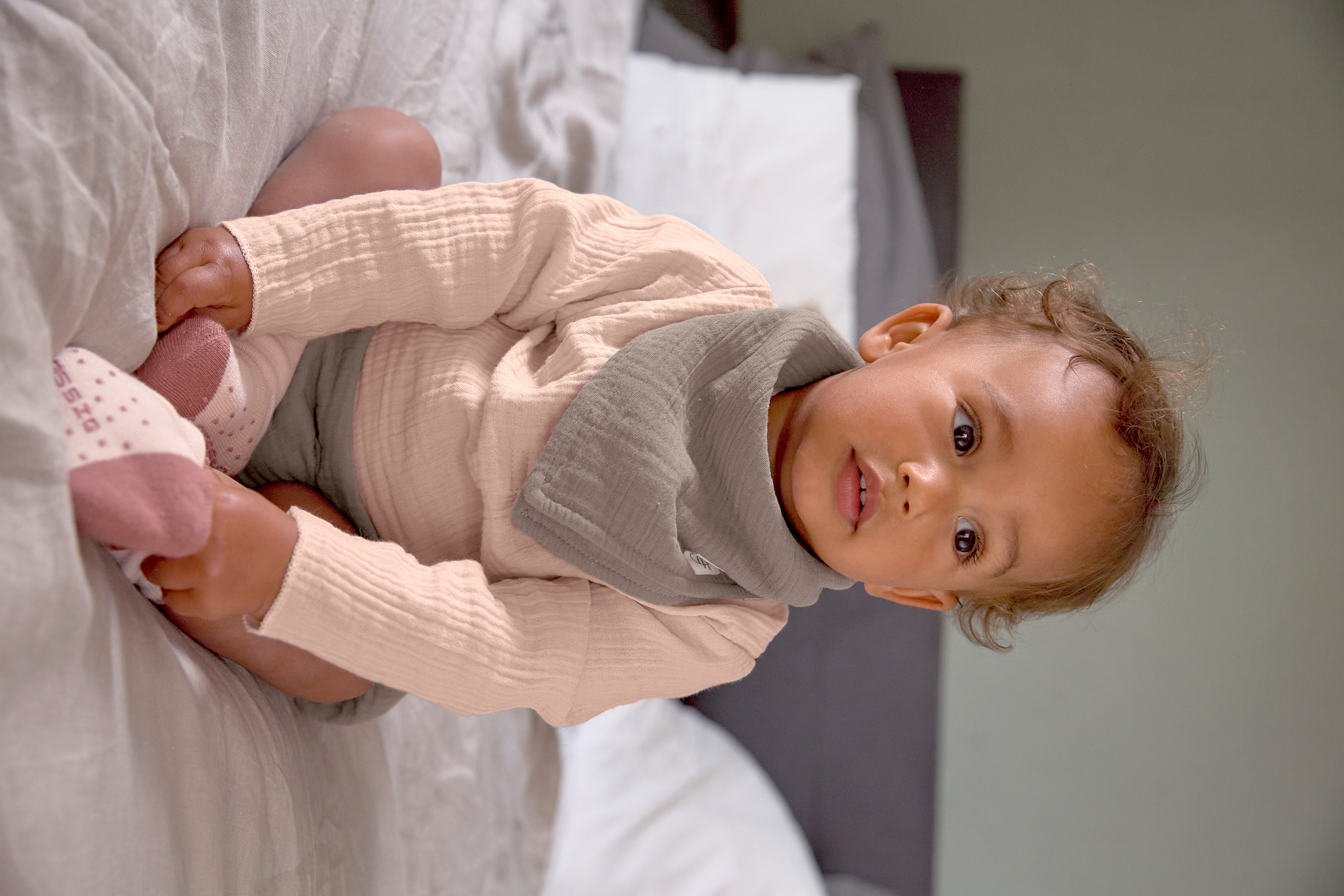 Lässig Muslin Bandana GOTS taupe