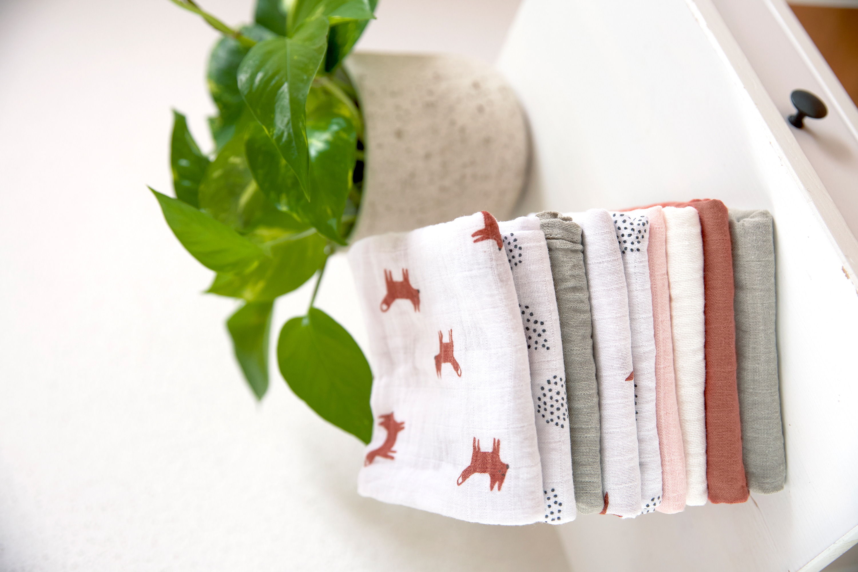 Lässig Swaddle & Burp Blanket M - Little Forest Fox - 10