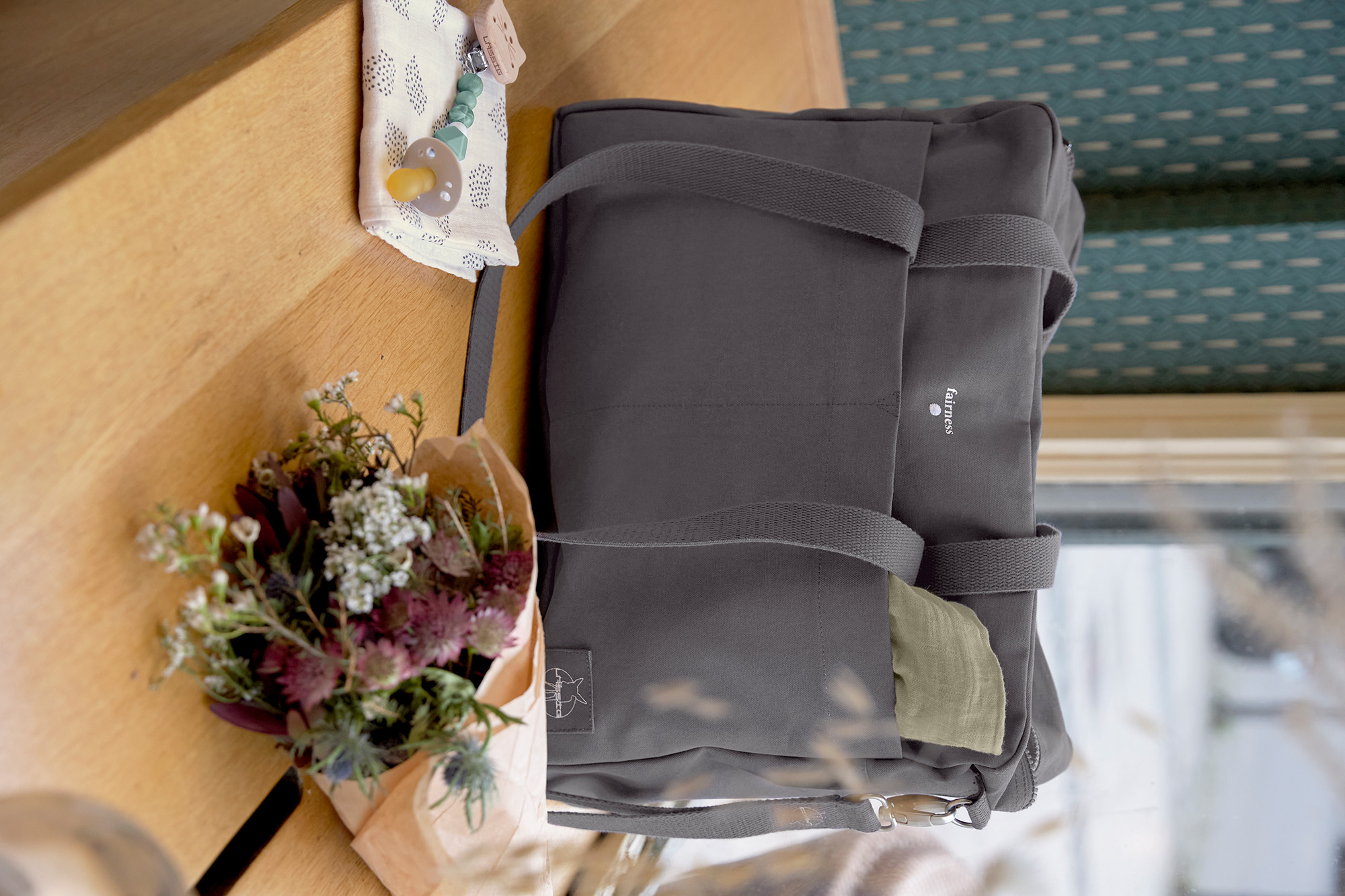 Lässig Swaddle & Burp Blanket M - Little Forest Rabbit - 13