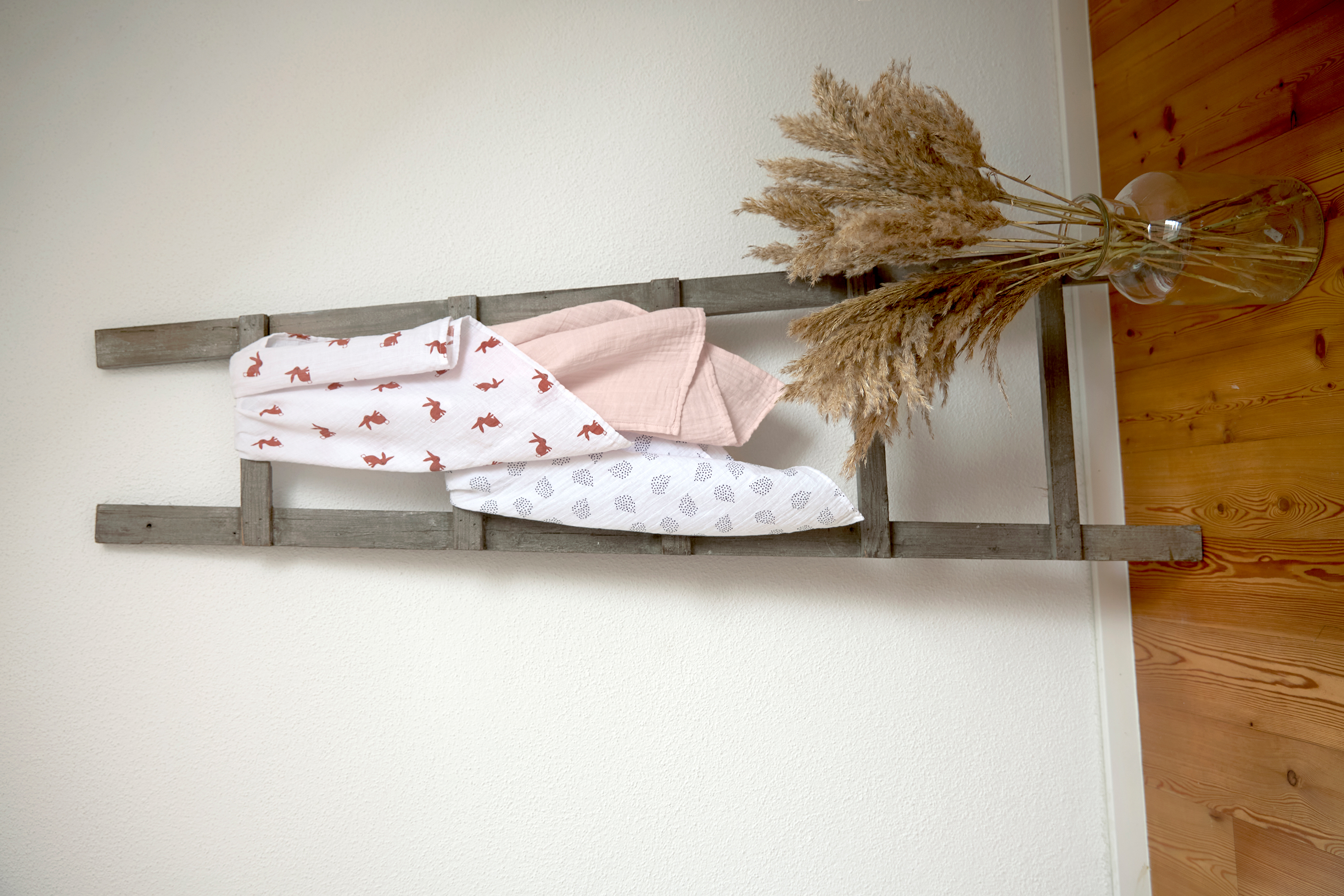 Lässig Swaddle & Burp Blanket M - Little Forest Rabbit - 17