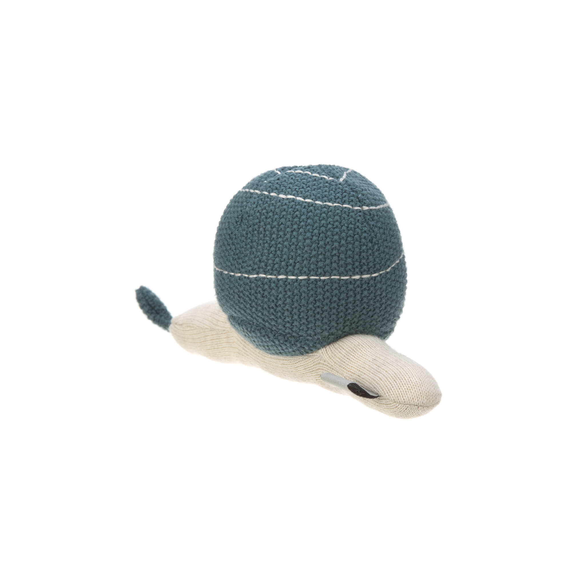 Lässig Knitted Toy with rattle Garden Explorer Snail Blue - 13