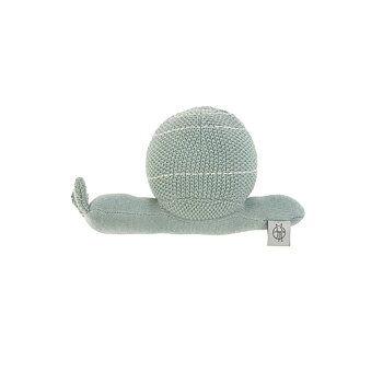Lässig Knitted Toy with rattle Garden Explorer Snail Green