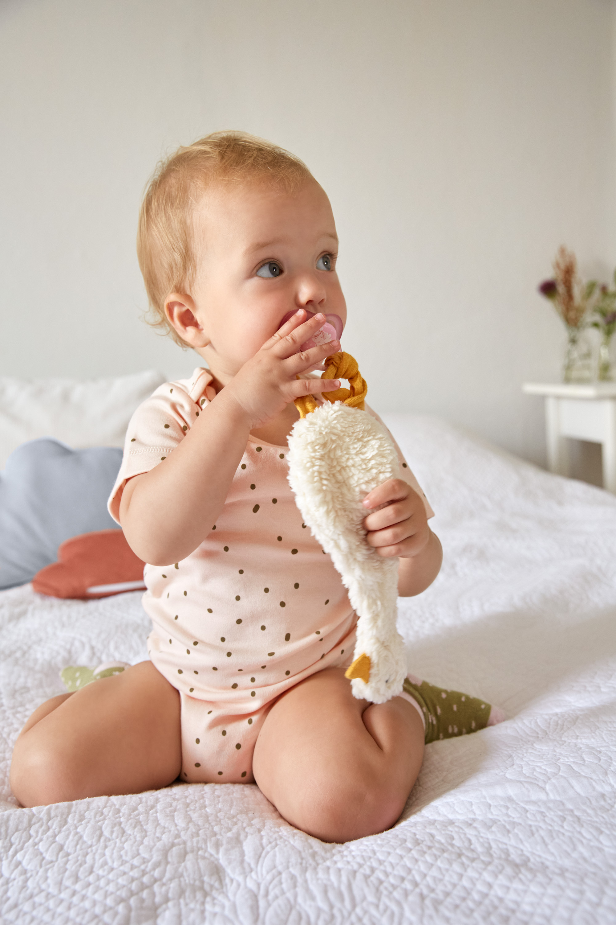 Lässig Knitted Baby Comforter GOTS Tiny Farmer Goose - 8