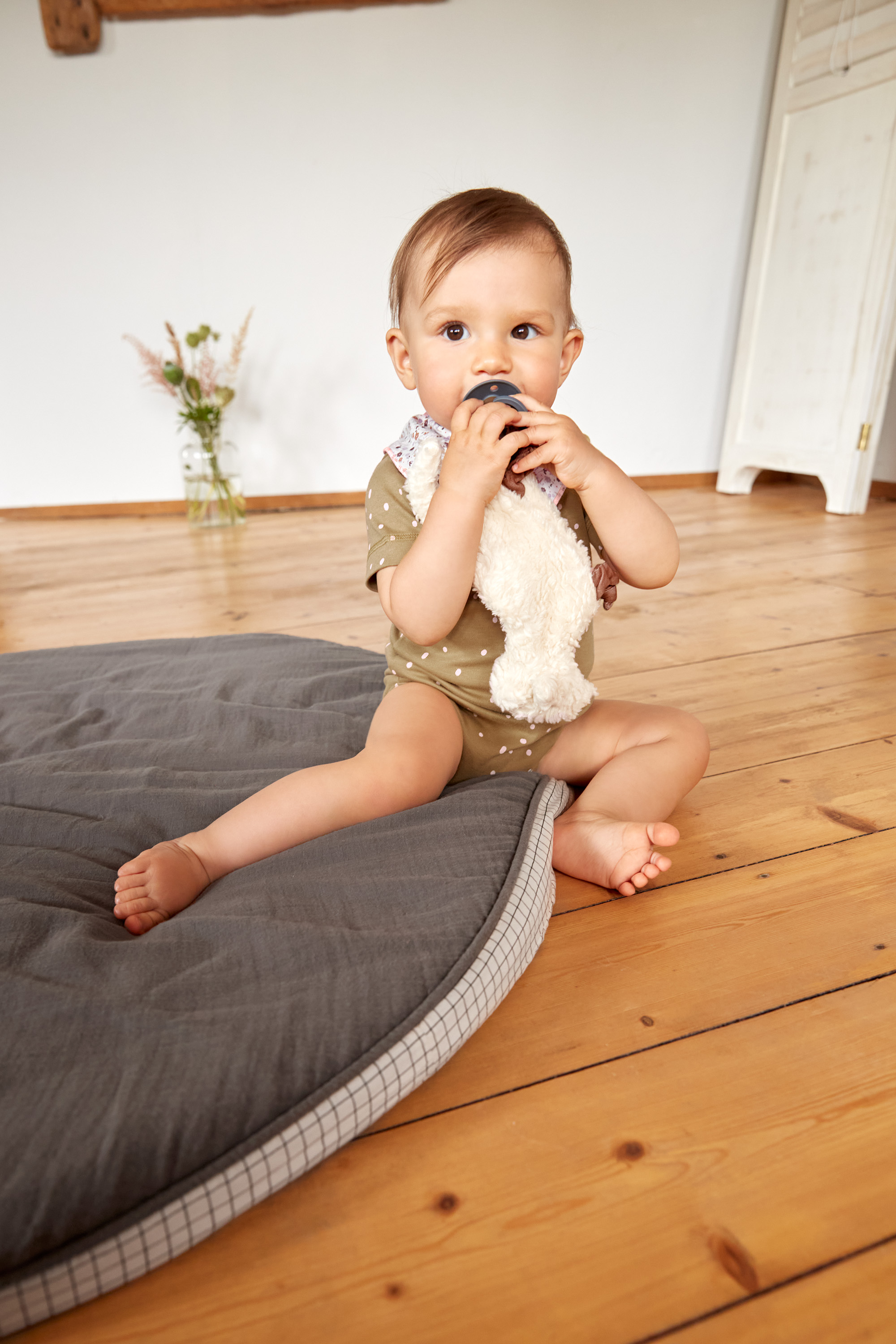 Lässig Knitted Baby Comforter GOTS Tiny Farmer Sheep - 8