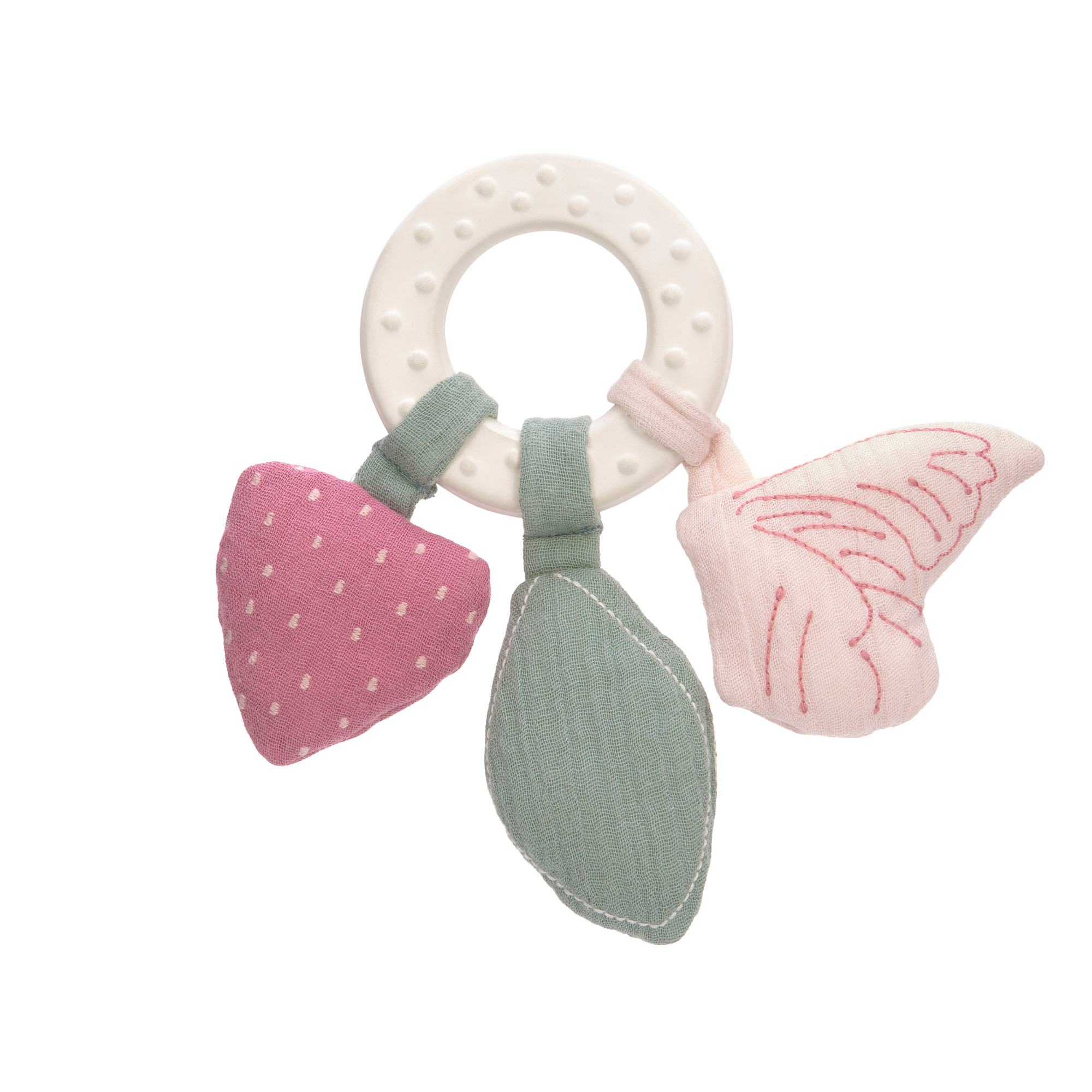 Lässig Teether "Ring" Natural Rubber Butterfly - 3